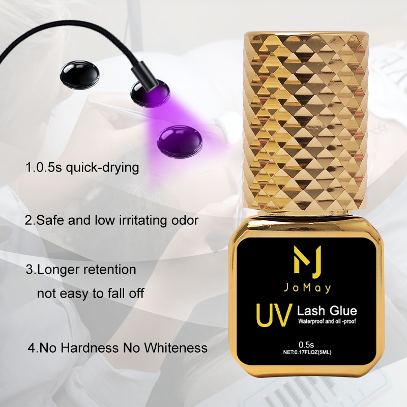 Eyelash Extension Uv Glue - JOMAY 5ml Lashes Adhesive 0.5S for