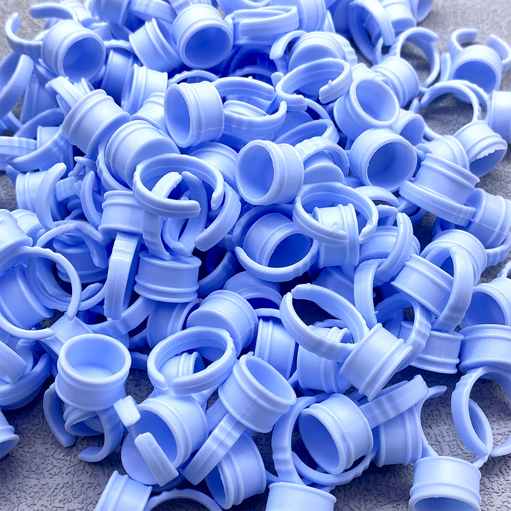 100Pcs Disposable Glue Ring Cu - Eyelash Extension Double Lash recension och pris