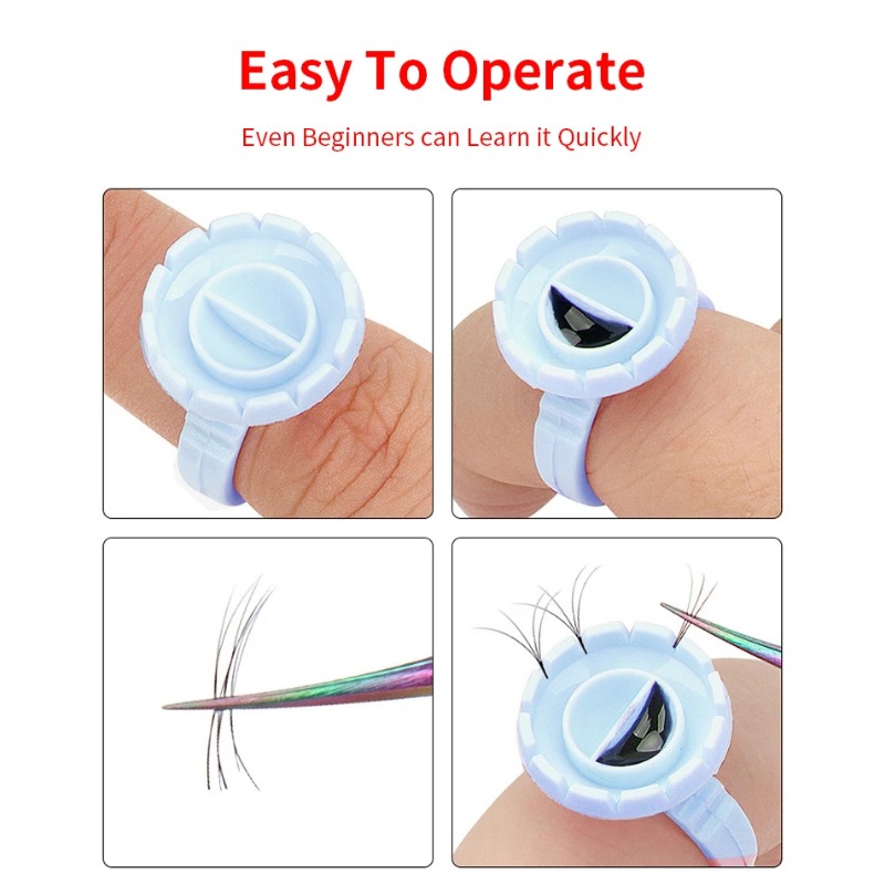 100 Pcs Disposable Eyelash Glu - Eyelash Extension Double Lash recension och pris