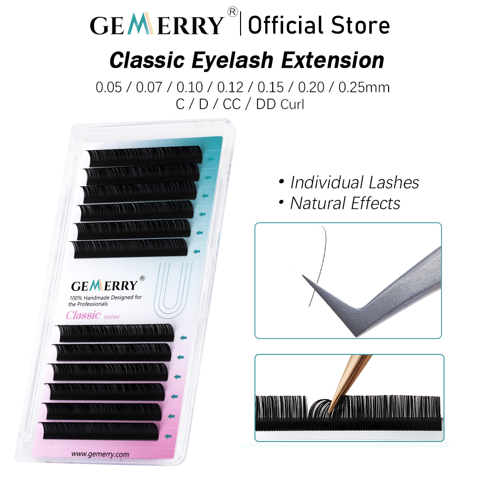 GEMERRY 25mm Individual Extens - Eyelash Extension Korea Natural recension och pris