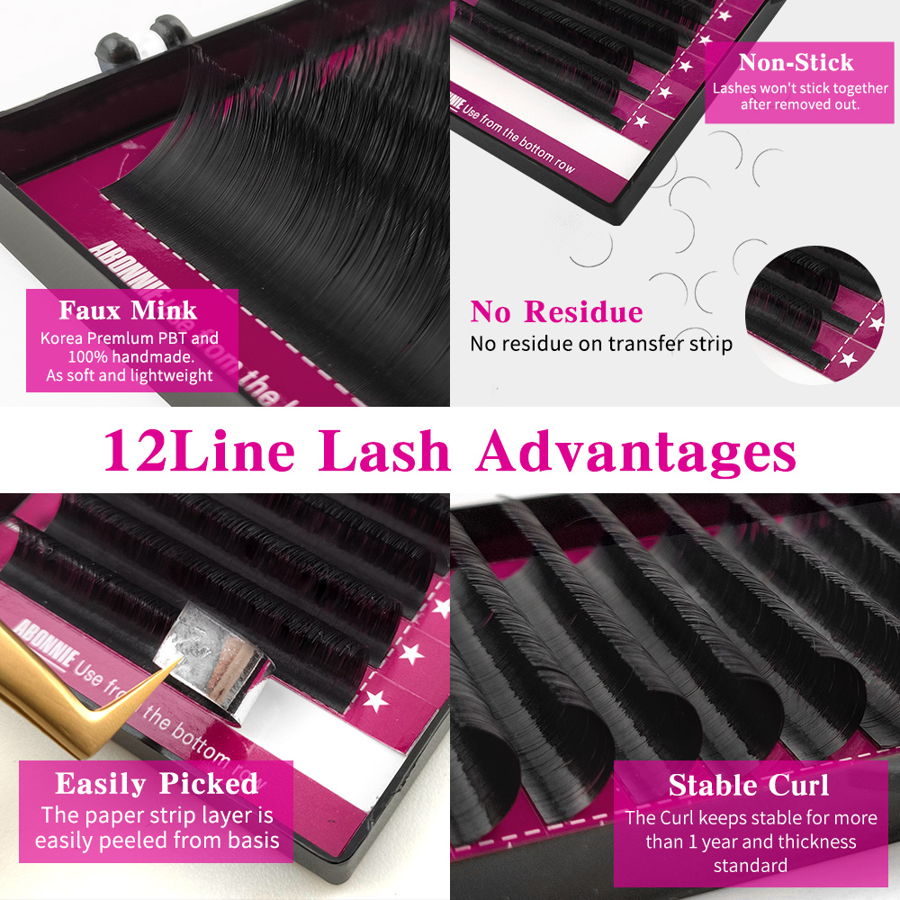 Abonnie 5psc/lot Classic Lashe - Eyelash Extension Korea Natural recension och pris