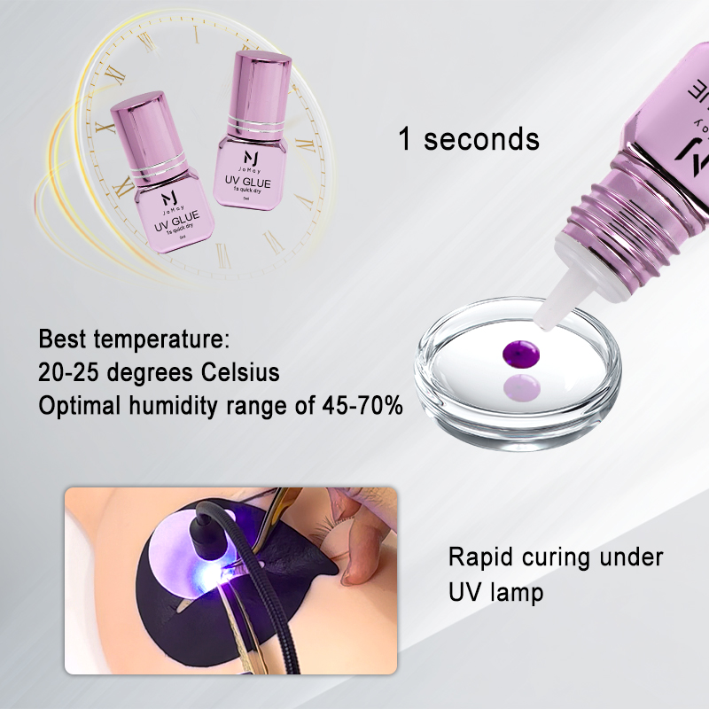 JOMAY 3 Bottles Fast Drying UV - Eyelash Extension Uv Glue recension och pris